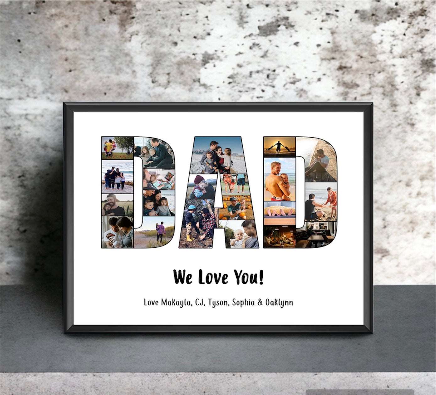 Fathers Day Personalised We Love You Dad Photo Frame - Premium from TheGiftBays - Just ₹1300! Shop now at TheGiftBays
