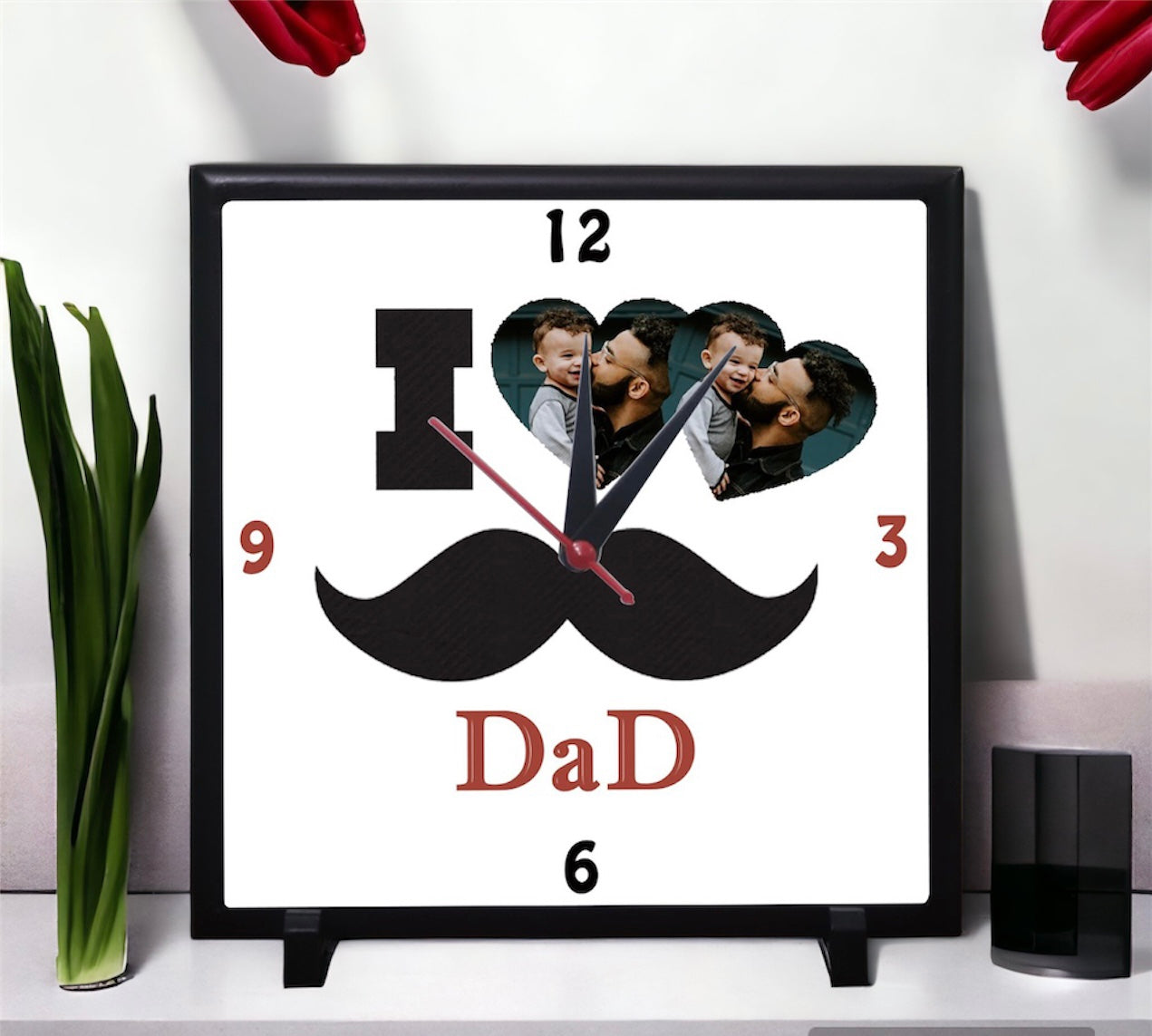 Fathers Day Personalised Dad Clock - Premium from TheGiftBays - Just ₹650! Shop now at TheGiftBays
