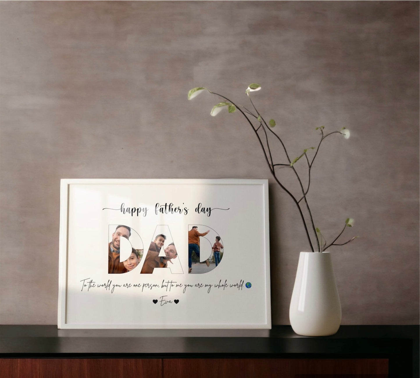 Fathers Day Personalized Dad White Photo Frame - Premium from TheGiftBays - Just ₹1300! Shop now at TheGiftBays