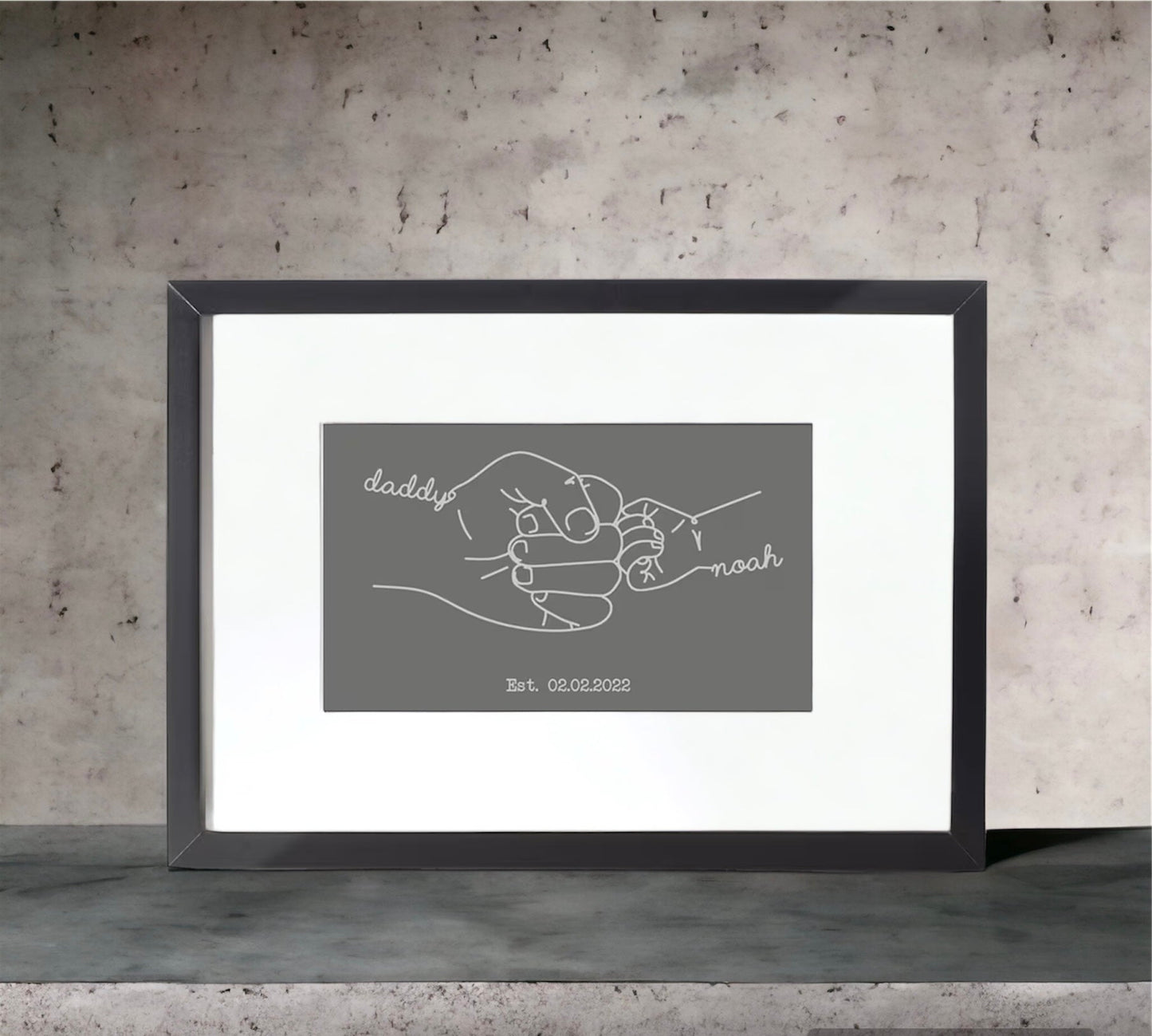 Fathers Day Customised Dad and Son Hand Photo Frame - Premium from TheGiftBays - Just ₹1350! Shop now at TheGiftBays