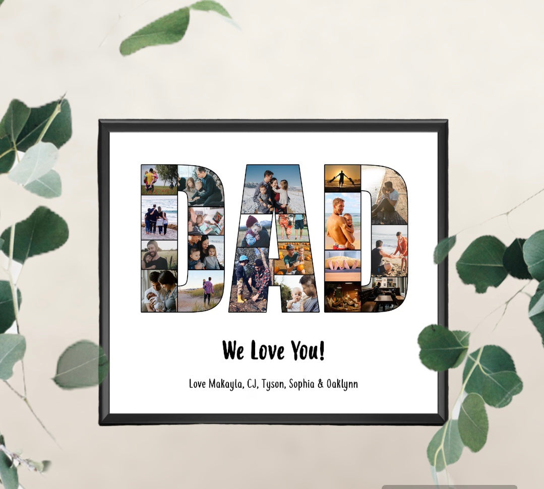 Fathers Day Personalised We Love You Dad Photo Frame - Premium from TheGiftBays - Just ₹1300! Shop now at TheGiftBays