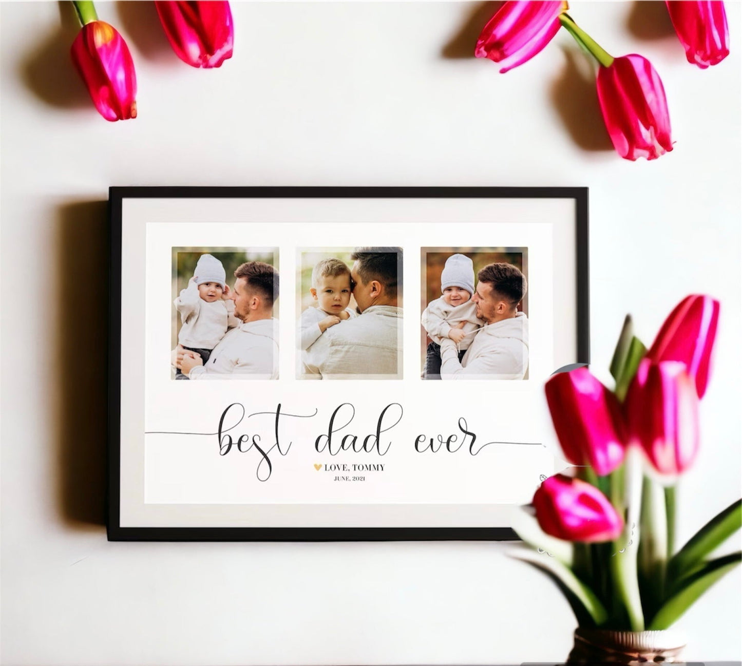Fathers Day Personalised Best Dad Ever Photo Frame - Premium from TheGiftBays - Just ₹1300! Shop now at TheGiftBays