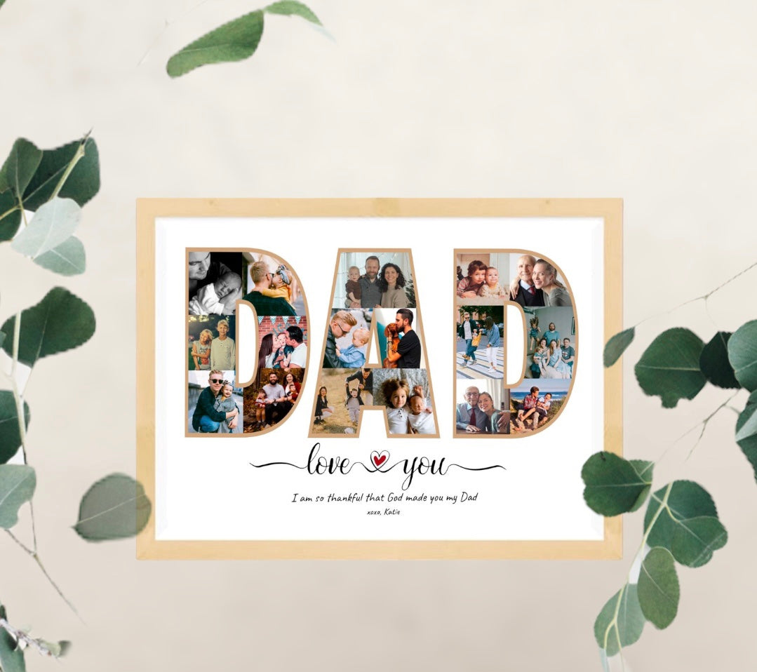 Fathers Day Personalised Dad Love U Photo Frame - Premium from TheGiftBays - Just ₹1499! Shop now at TheGiftBays