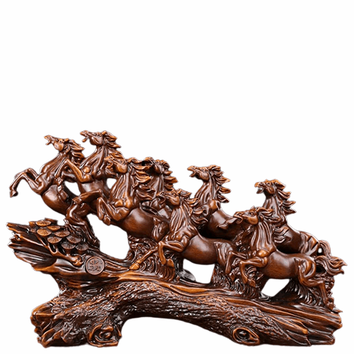 Eight Horse Lucky Polyresin Figurin - Premium from TheGiftBays - Just ₹3599! Shop now at TheGiftBays