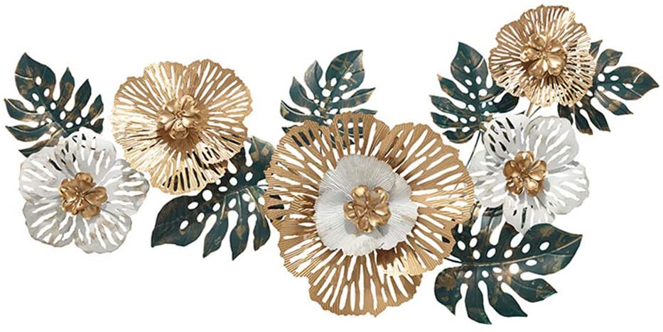 Metal Green Golden Leaf Flower Metal Wall Art - Premium from The Gift Bays - Just ₹7899! Shop now at TheGiftBays