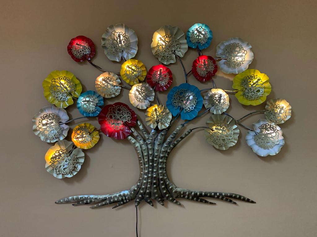 Metal Multicolour Tree LED Wall Art - Premium from The Gift Bays - Just ₹6500! Shop now at TheGiftBays