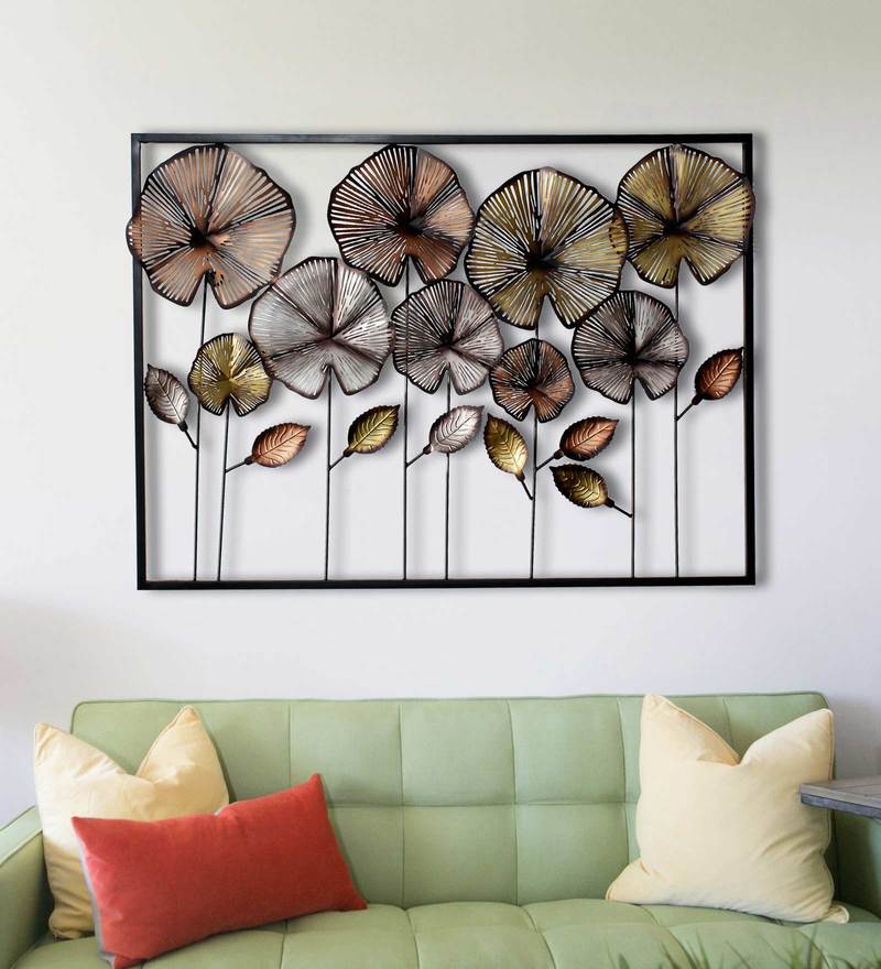 Wrought Iron Framed Leaf Wall Art In Multicolor - Premium from The Gift Bays - Just ₹4599! Shop now at TheGiftBays
