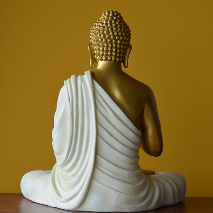 Polyresin Meditating Buddha Statue 2 Feet Golden And Creame - Premium from The Gift Bays - Just ₹5999! Shop now at TheGiftBays