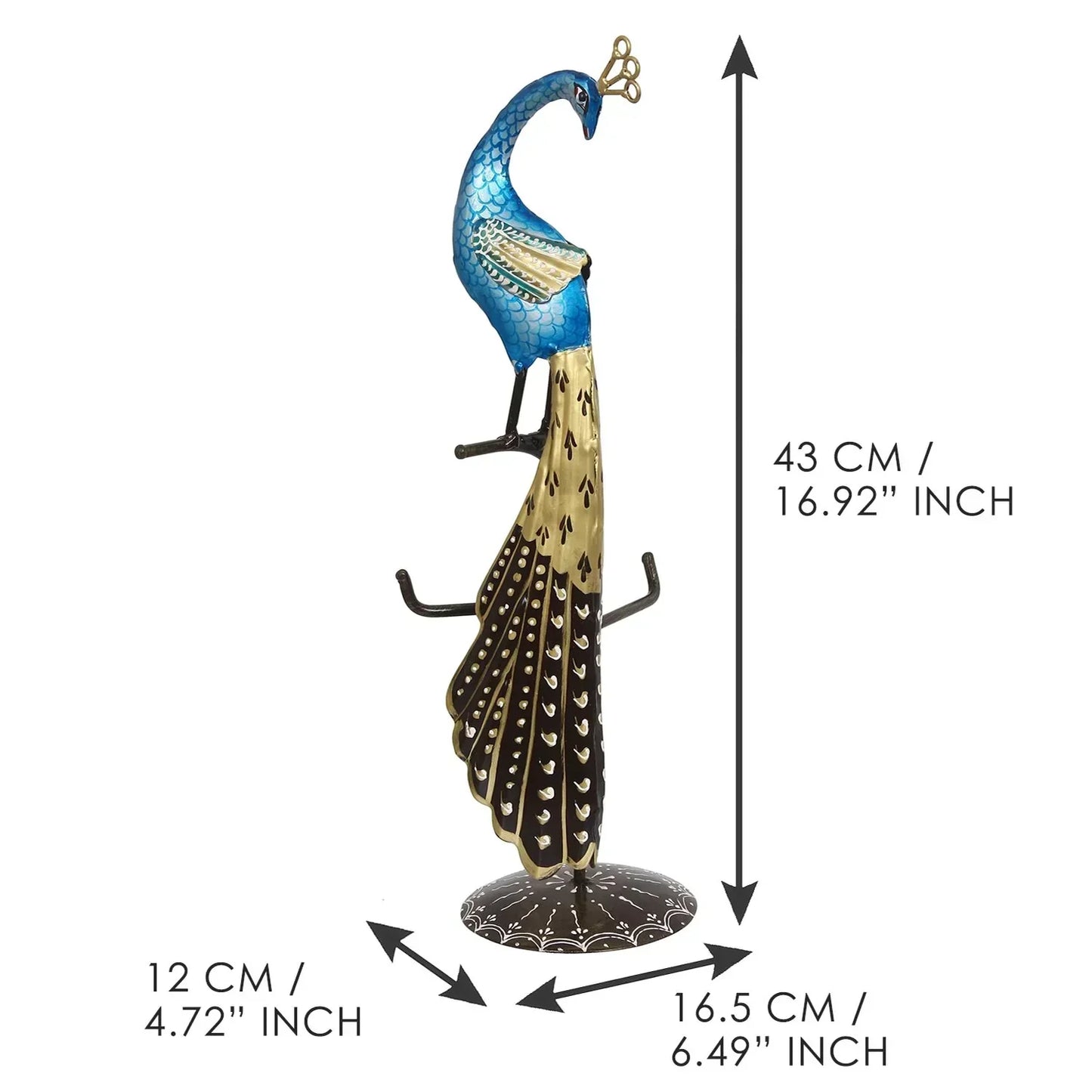 Colourful Metal Peacock Key Holder Table Decor - Premium from The Gift Bays - Just ₹2800! Shop now at TheGiftBays