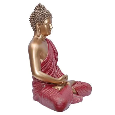 Polyresin Meditating Buddha Statue 2 Feet Red And Golden - Premium from The Gift Bays - Just ₹5999! Shop now at TheGiftBays