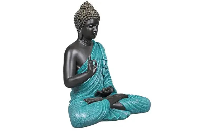 Polyresin Meditating Buddha Statue 2 Feet Turquoise Black - Premium from The Gift Bays - Just ₹5999! Shop now at TheGiftBays