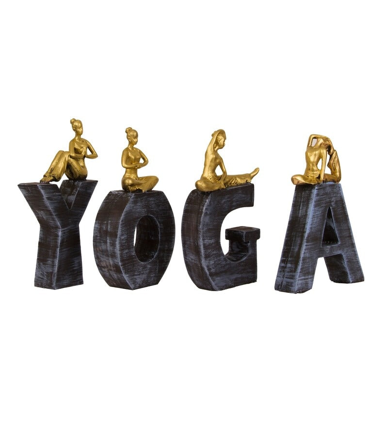 YOGA Sign With Yoga Ladies Table Showpiece Polyresin Table Decor - Premium from The Gift Bays - Just ₹2099! Shop now at TheGiftBays