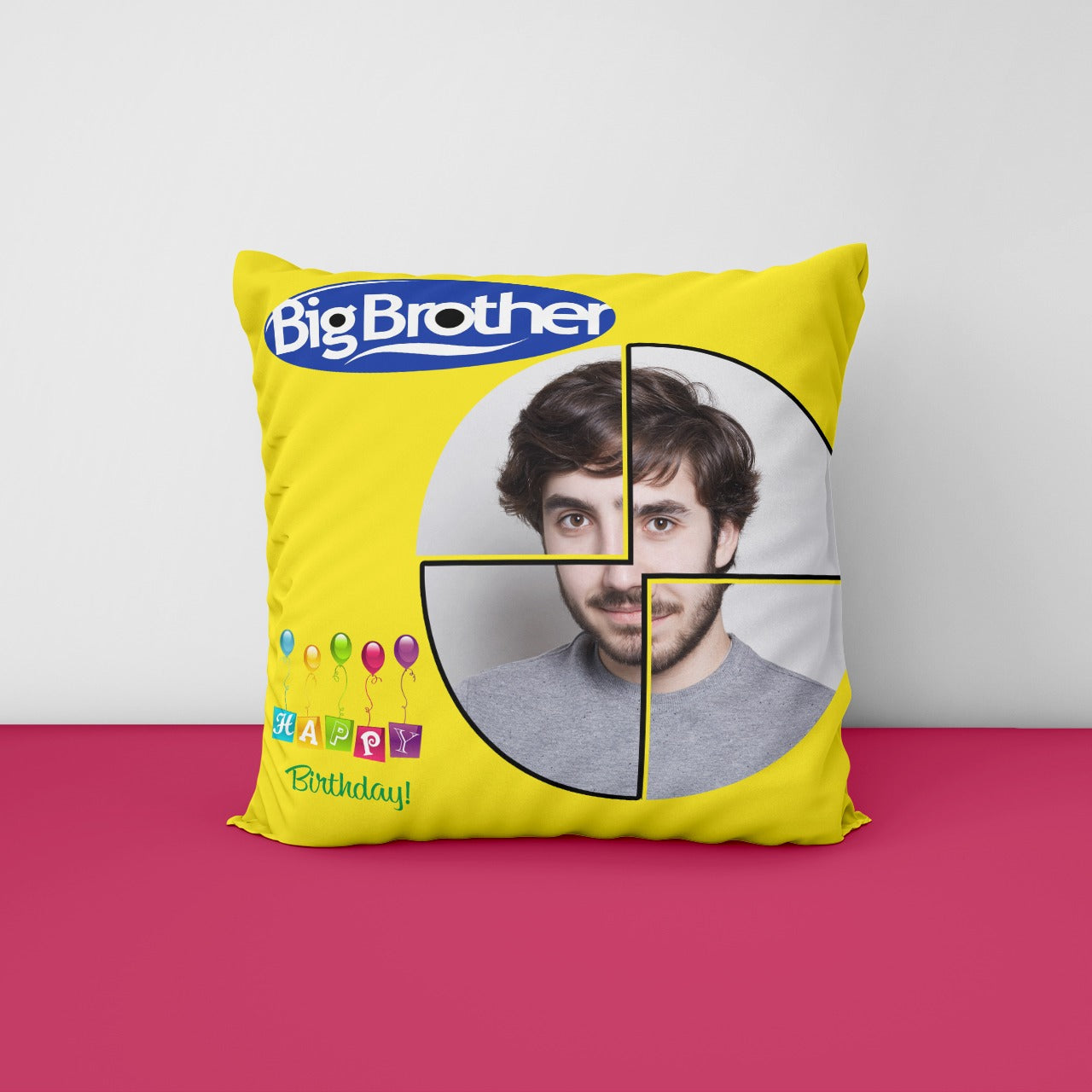 Big Brother Birthday Personalized Cushion - Premium Cushion from TheGiftBays - Just ₹350! Shop now at TheGiftBays