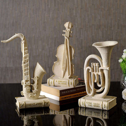 Polyresin Musical Instruments Table Decor Set - Premium  from TheGiftBays - Just ₹3499! Shop now at TheGiftBays