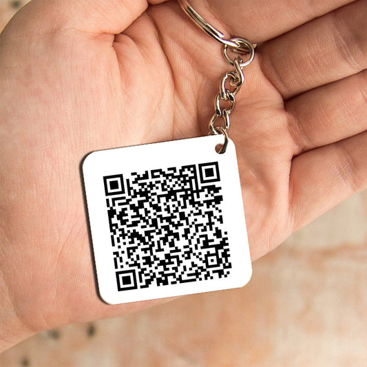 Personalised QR Code Key Chain - Premium Key Chain from TheGiftBays - Just ₹225! Shop now at TheGiftBays