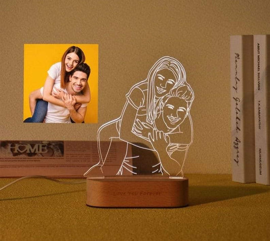 Personalised LED Couple Lamp - Premium Caricature from TheGiftBays - Just ₹645! Shop now at TheGiftBays