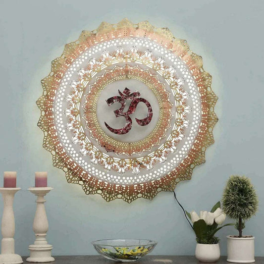 Metal OM LED Round Wall Art - Premium  from The Gift Bays - Just ₹5800! Shop now at TheGiftBays