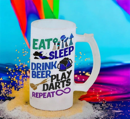 Customised Eat Sleep Drink Beer Mug - Premium  from TheGiftBays - Just ₹650! Shop now at TheGiftBays