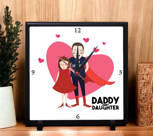 Fathers Day  Customised Daddy Daughter Clock - Premium  from TheGiftBays - Just ₹599! Shop now at TheGiftBays