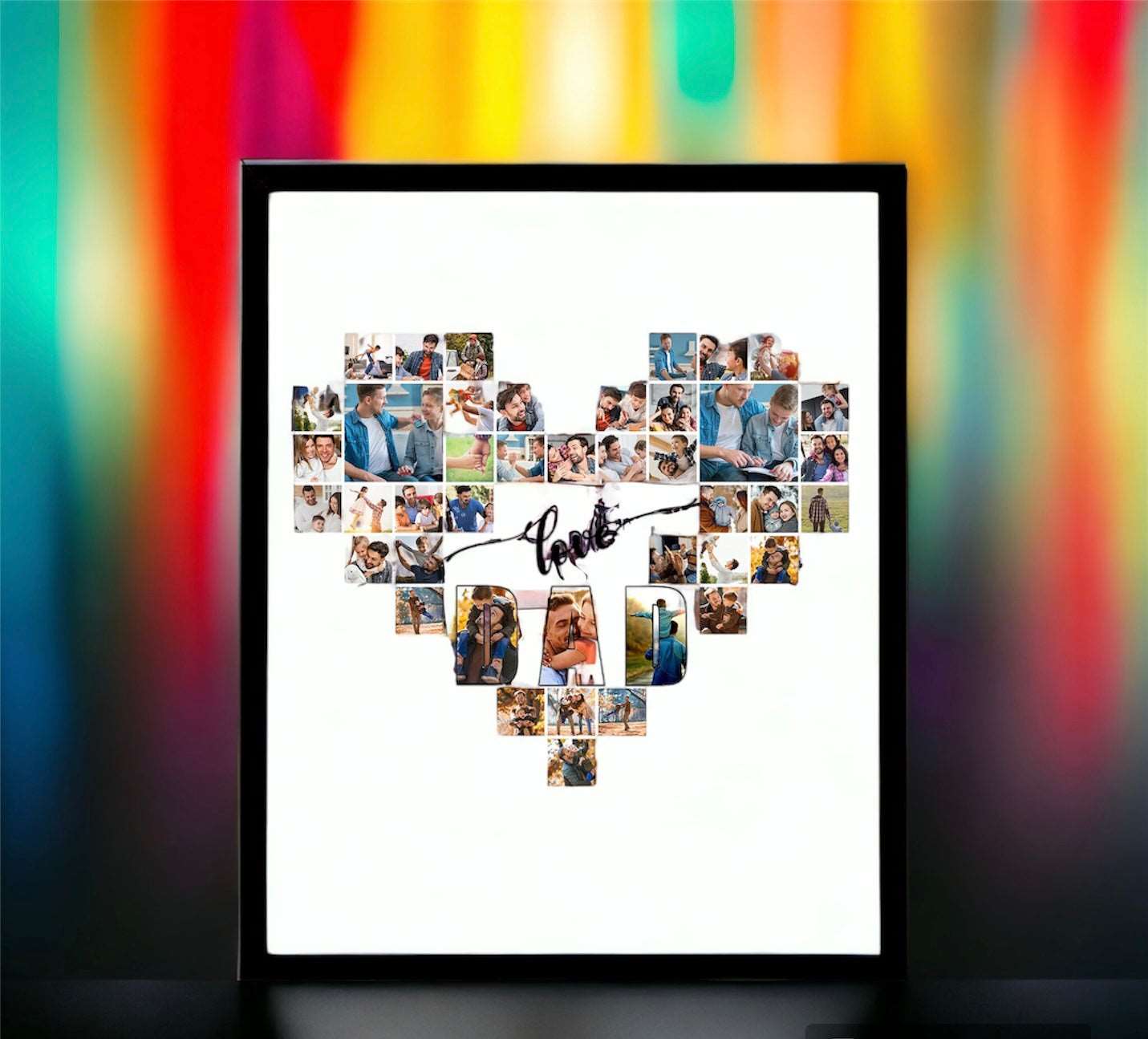 Fathers Day Personalised Heart Shape Collage Photo Frame - Premium  from TheGiftBays - Just ₹1500! Shop now at TheGiftBays