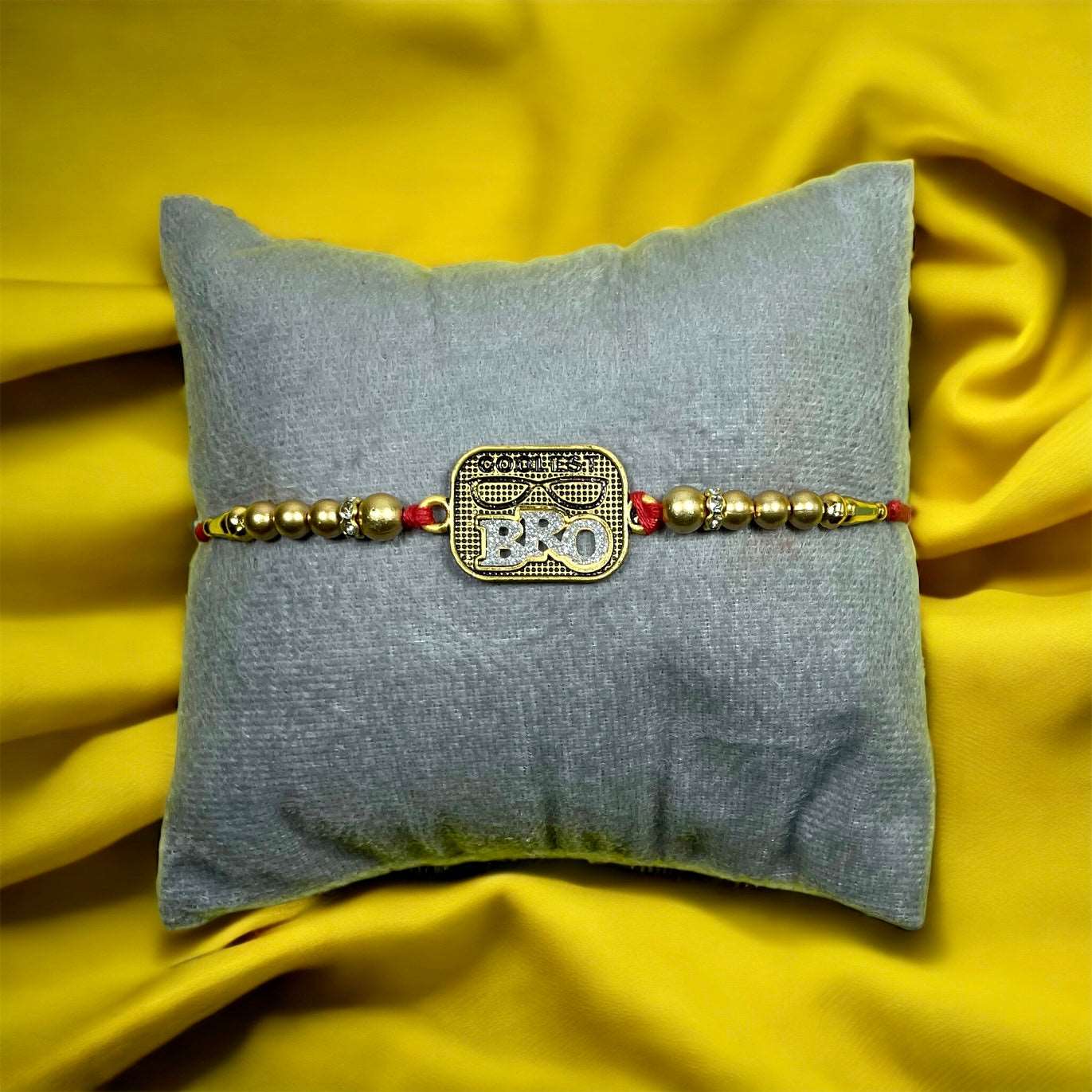 Bro Texted Design Metal Rakhi - Premium Rakhi from TheGiftBays - Just ₹175! Shop now at TheGiftBays