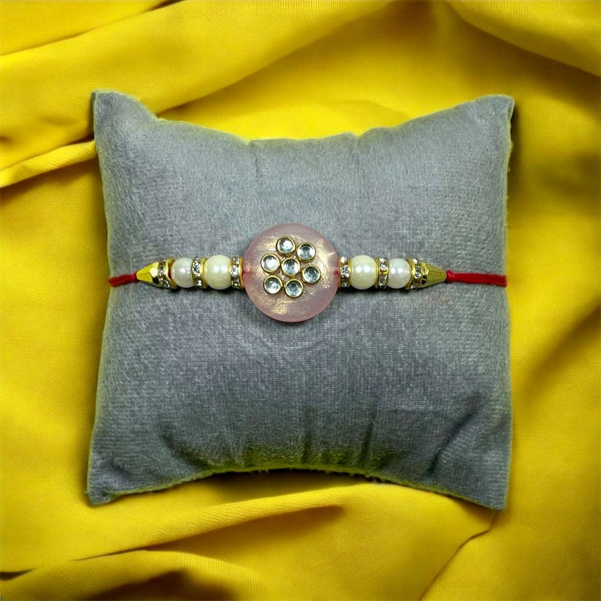 Beautiful Resin Flower Rakhi | Send Rakhi Gifts Online - Premium Rakhi from TheGiftBays - Just ₹175! Shop now at TheGiftBays