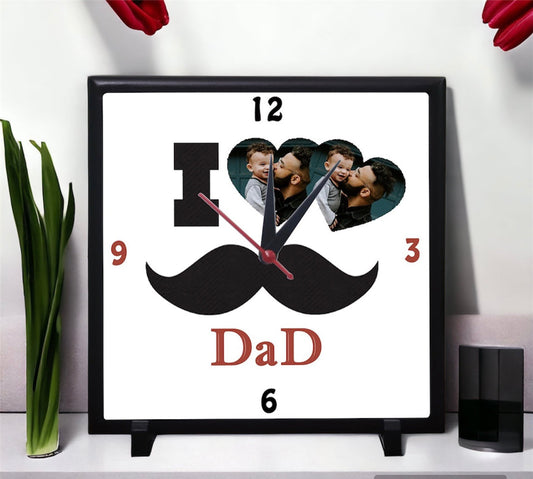 Fathers Day Personalised Dad Clock - Premium  from TheGiftBays - Just ₹650! Shop now at TheGiftBays