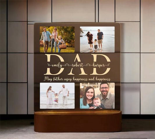 Fathers Day Personalised Dad Collage LED Lamp - Premium  from TheGiftBays - Just ₹650! Shop now at TheGiftBays
