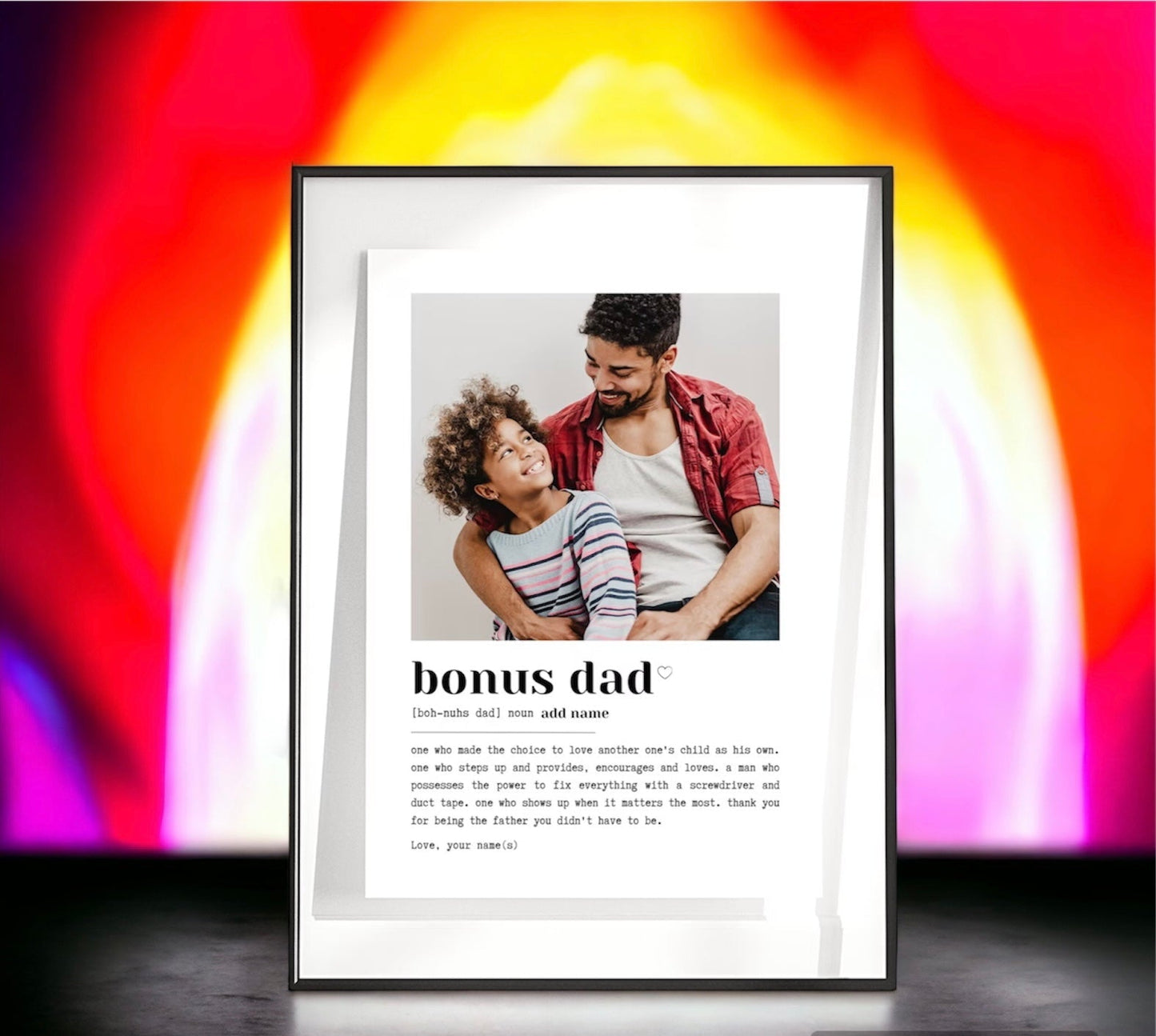 Fathers Day Personalised Bonus Dad Photo Frame - Premium  from TheGiftBays - Just ₹1300! Shop now at TheGiftBays