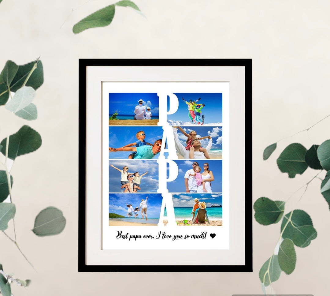 Fathers Day Personalised Papa Collage Photo Frame - Premium  from TheGiftBays - Just ₹1200! Shop now at TheGiftBays