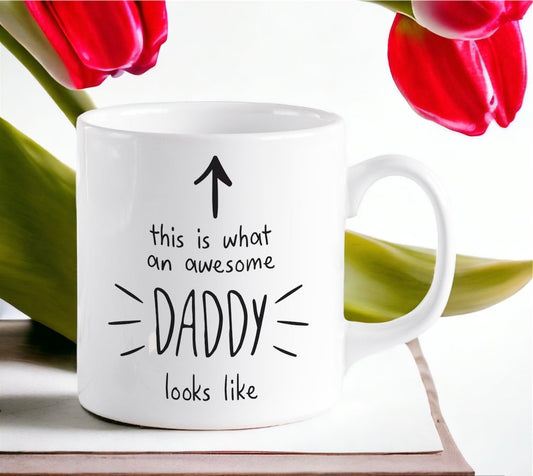 Fathers Day Customised Awesome Daddy Mug - Premium  from TheGiftBays - Just ₹275! Shop now at TheGiftBays