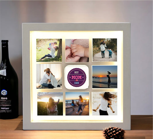 Personalized LED Wooden Photo Frame For Mother