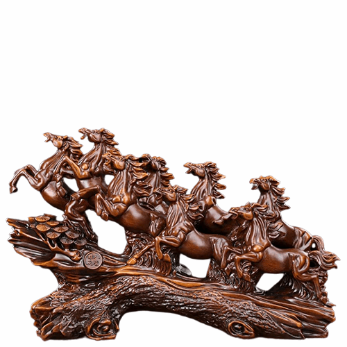 Eight Horse Lucky Polyresin Figurin - Premium  from TheGiftBays - Just ₹3599! Shop now at TheGiftBays