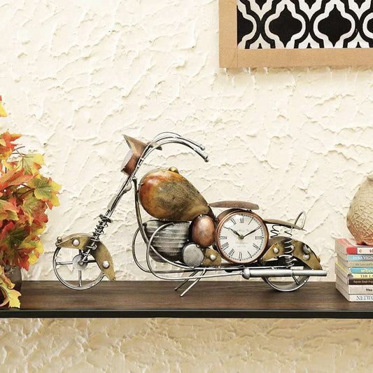 Harley Davidson Bike Clock Table Decor - Premium  from The Gift Bays - Just ₹4500! Shop now at TheGiftBays