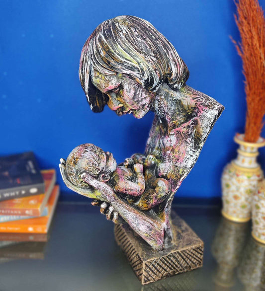 Polyresin Mother Child Love Figurine - Premium  from The Gift Bays - Just ₹2199! Shop now at TheGiftBays