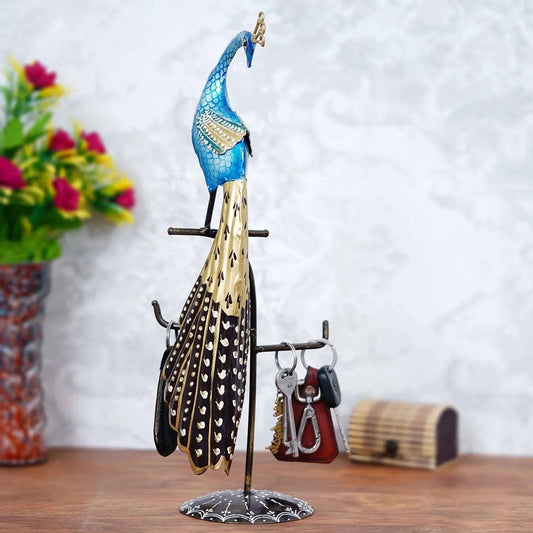 Colourful Metal Peacock Key Holder Table Decor - Premium  from The Gift Bays - Just ₹2800! Shop now at TheGiftBays