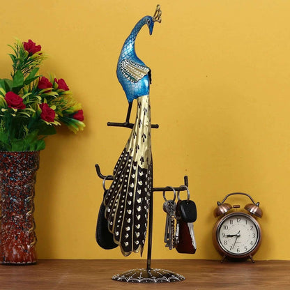 Colourful Metal Peacock Key Holder Table Decor - Premium  from The Gift Bays - Just ₹2800! Shop now at TheGiftBays