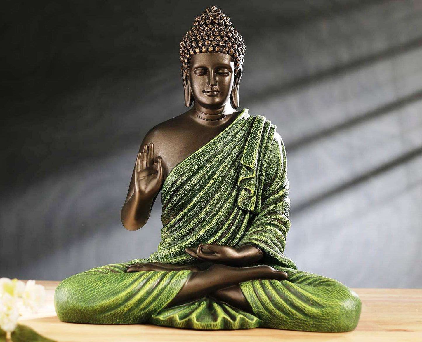 Polyresin Meditating Buddha Statue 2 Feet Green and Black - Premium  from The Gift Bays - Just ₹5999! Shop now at TheGiftBays