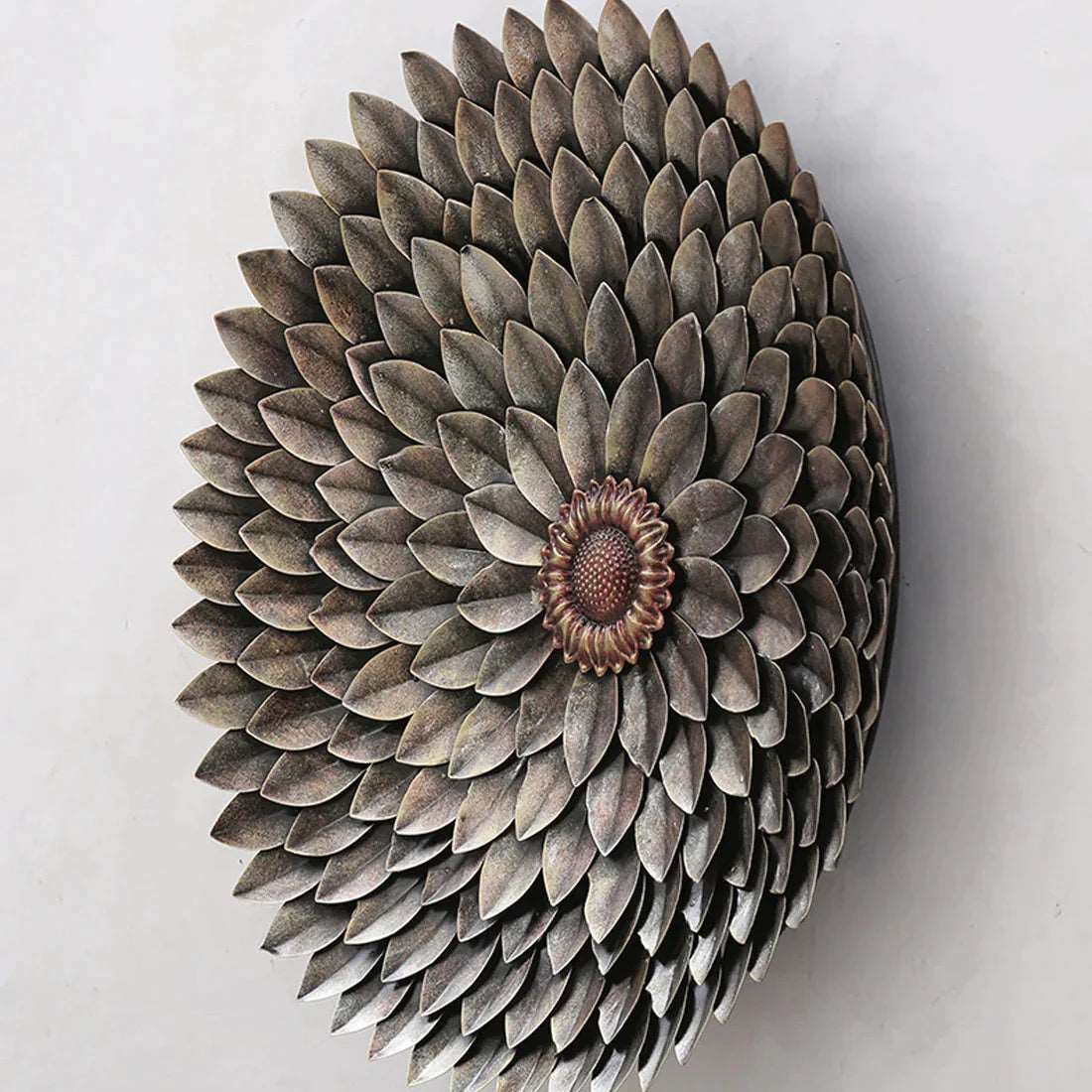 Metal Sunflower Copper Brown Wall Art - Premium  from TheGiftBays - Just ₹5200! Shop now at TheGiftBays