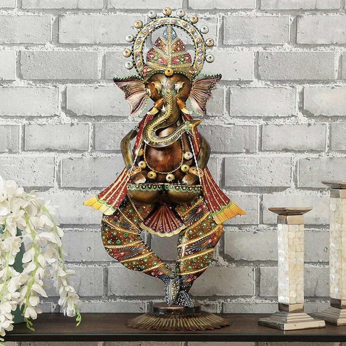 Metal Tabla Ganesh Multicolour Showpiece Table Decor - Premium  from The Gift Bays - Just ₹4800! Shop now at TheGiftBays