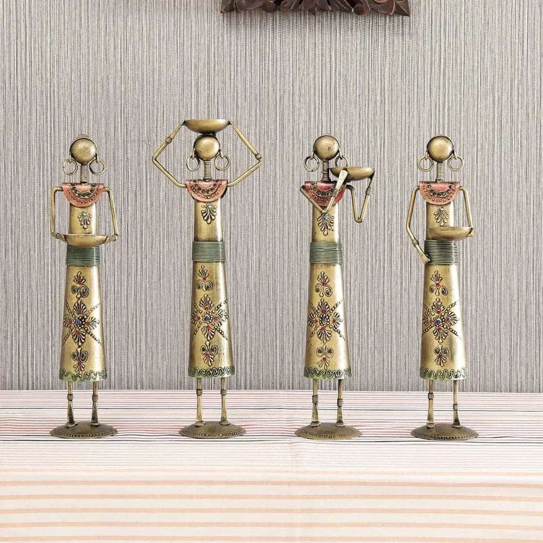 Metal Tagari Dolls Table Décor Set - Premium  from TheGiftBays - Just ₹2799! Shop now at TheGiftBays