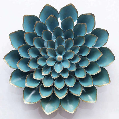 Turquoise Flower Metal Wall art - Premium  from TheGiftBays - Just ₹4599! Shop now at TheGiftBays