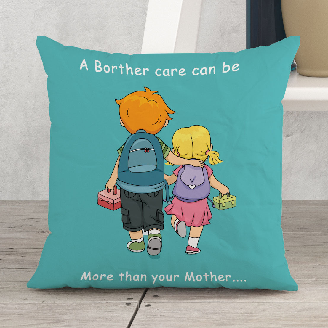 A brother care can be Satin Pillow - Premium Pillows from Preezmo Gifts - Just ₹479! Shop now at TheGiftBays