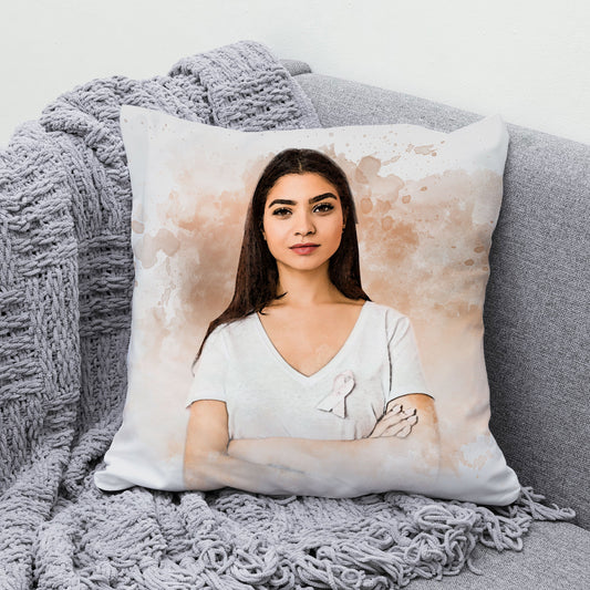 Personalized Water paint Effect Satin Pillow - Premium personalized gifts from giflorify - Just ₹425! Shop now at TheGiftBays