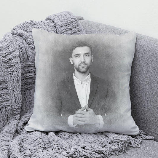 Personalized sketch Effect Satin Pillow - Premium personalized gifts from giflorify - Just ₹425! Shop now at TheGiftBays