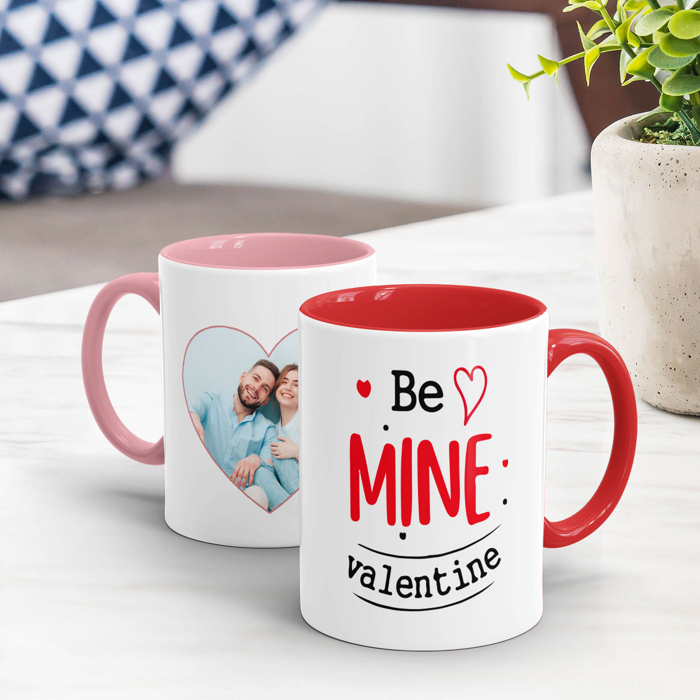 Be mine valentine Personalized red and pink mug - Premium Anniversary gifts from giflorify - Just ₹695! Shop now at TheGiftBays