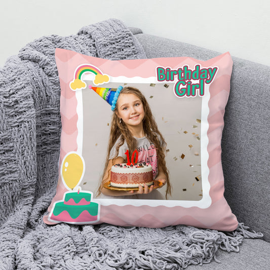 Personalize Birthday Girl Pillow - Premium  from giflorify - Just ₹695! Shop now at TheGiftBays