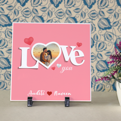 Love You Personalize Tile - Premium  from giflorify - Just ₹495! Shop now at TheGiftBays