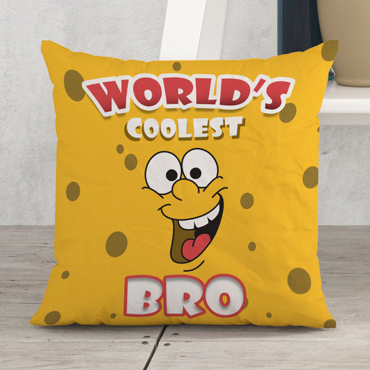 World's coolest bro Satin Pillow - Premium Pillows from giflorify - Just ₹549! Shop now at TheGiftBays