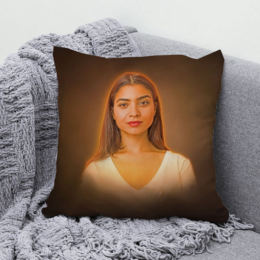 Personalized oil paint Satin cushion Pillow - Premium personalized gifts from giflorify - Just ₹425! Shop now at TheGiftBays